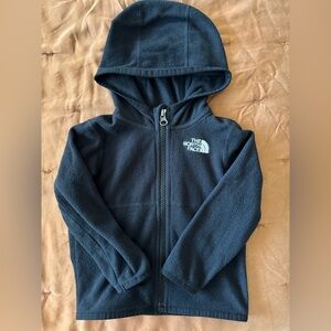 The north face glacier fleece zip hoodie 12-18 month black